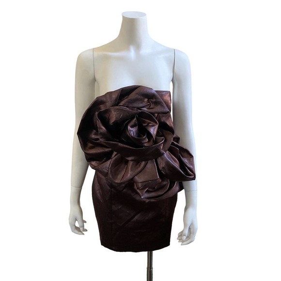 NWOT ZARA Voluminous Flower Mini Dress, size Medium - Picture 7 of 11